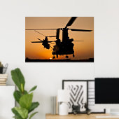 CH-47 CHINOOK HELICOPTER POSTER (Thuiskantoor)