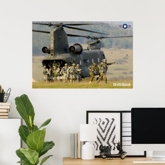 CH-47D CHINOOK POSTER (Thuiskantoor)