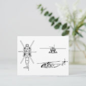 CH-53 Zee Stallion Briefkaart (Staand voorkant)