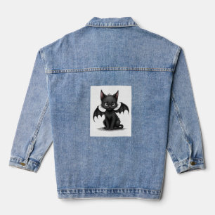 Ch Ch Meow Meow Scary Vrijdag Costume Halloween Denim Jacket