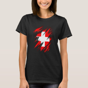 Ch Che Swi Zwitserse vlag Zwitserland T-shirt