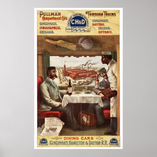 CH&D Pullman voiture à manger 1894 Poster (Devant)
