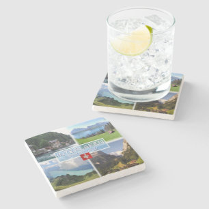 CH Zwitserland - Interlaken - Thun-Thunerse meer Stenen Onderzetter