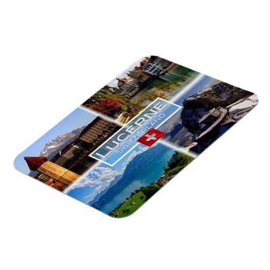 CH Zwitserland - Lucerne - Chapel Bridge - Old Tow Magneet (Linkerzijde)