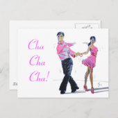 Cha Cha Ballroom dansen Briefkaart (Voorkant / Achterkant)