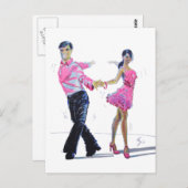 Cha Cha Ballroom dansen Briefkaart (Voorkant / Achterkant)