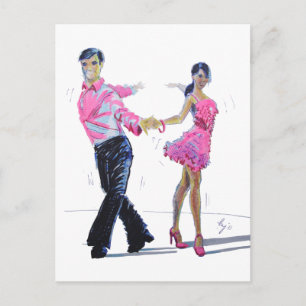 Cha Cha Cha Ballroom Dancing Briefkaart