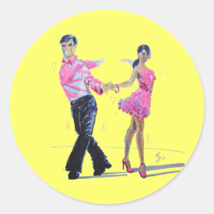 Cha Cha Cha Ballroom Dancing Ronde Sticker