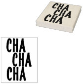 Cha Cha Retro Rubber Art Stamp Rubberstempel (Gestempeld)