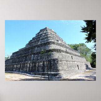 Chaccoben Mayan Pyramid Poster