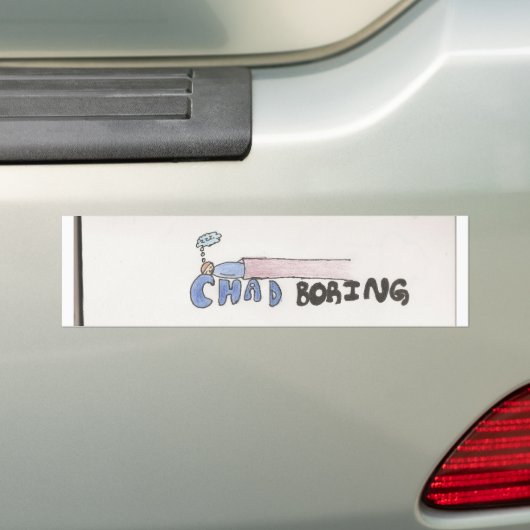 Chad Boring Bumpersticker (Op auto)