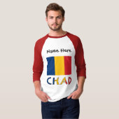 Chad en Chadian Flag gepersonaliseerd T-shirt (Voorkant volledig)