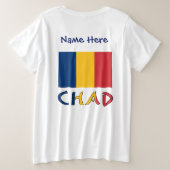 Chad et drapeau tchadien Personnalisé (Design dos)