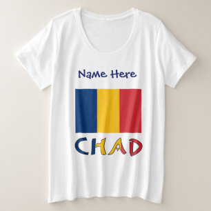 Chad et drapeau tchadien Personnalisé