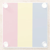 Chad Flag Glazen Onderzetter (Achterkant)