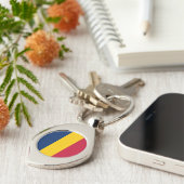 Chad Flag Sleutelhanger (Zijkant)