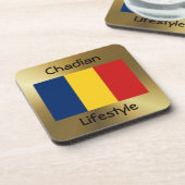 Chad Flag+Text Onderzetter (Linkerzijde)