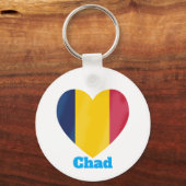 Chad Heart Flag Sleutelhanger (Voorkant)