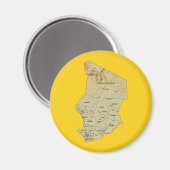 Chad Map Magnet Magneet (Voorkant / Achterkant)
