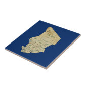 Chad Map Tile Tegeltje (Zijkant)