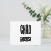 Chad Rocks. Briefkaart (Staand voorkant)