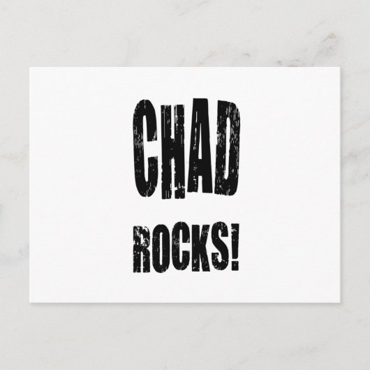 Chad Rocks. Briefkaart (Voorkant)