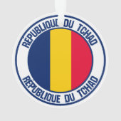 Chad Round Emblem Ornament (achterkant)
