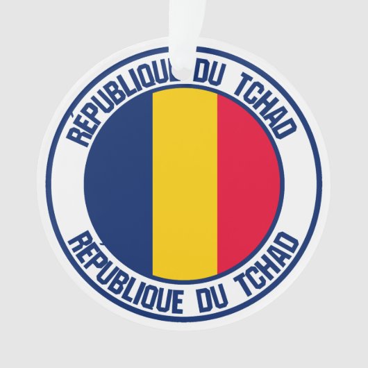 Chad Round Emblem Ornament (voorkant)