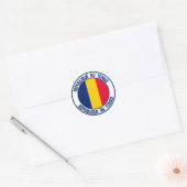 Chad Round Emblem Ronde Sticker (Envelop)