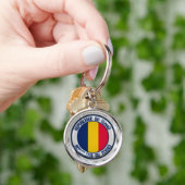 Chad Round Emblem Sleutelhanger (Hand)