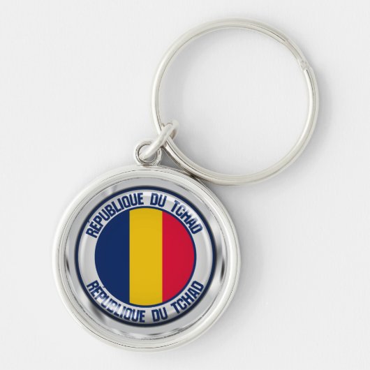 Chad Round Emblem Sleutelhanger (Voorkant)