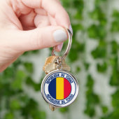 Chad Round Emblem Sleutelhanger (Hand)