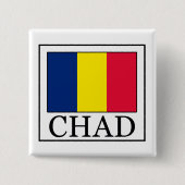 Chad Vierkante Button 5,1 Cm (Voorkant)