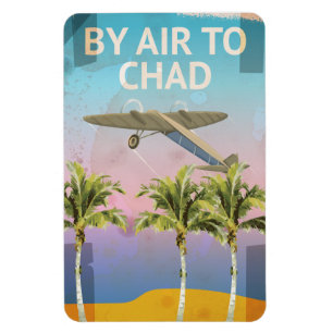 Chad Vintage Travel poster Magneet