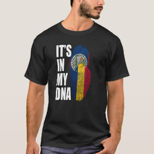 Chadian en Belizean Mix DNA Flag Heritage T-shirt