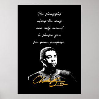 Chadwick Boseman Inspirerend Poster