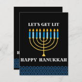 Chag Hanukkah Sameach 2021 Feestdagenkaart (Voorkant / Achterkant)