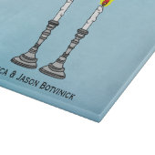 Chag Sameach Candles Glass Snijplank (Hoek)