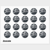 Chag Sameach Happy Purim Sticker noir (Feuille)
