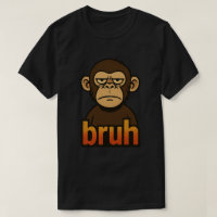 Chagrijnige Aap “bruh” Meme – Grappige Retro Sarca