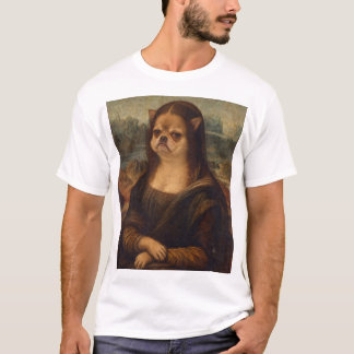 Chagrijnige Chihuahua Mona Lisa Renaissance Portre T-shirt