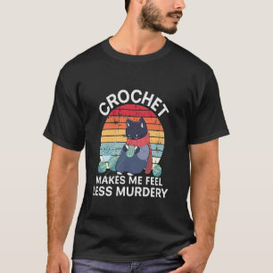 Chagrijnige Haak Kat Grappig Breien Garens Liefheb T-shirt