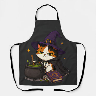 Chagrijnige Heksenkat Halloween Schort