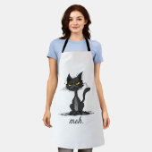 CHAGRIJNIGE KAT - Grappige Meh Kat - Gekke Katten Schort (Gedragen)