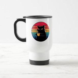 Chagrijnige Kat Koffiemok – Grappige Retro Vintage Reisbeker