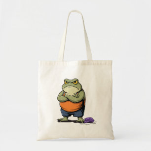 Chagrijnige Kikker Grappige Tekenfilm Kikker Tote Bag