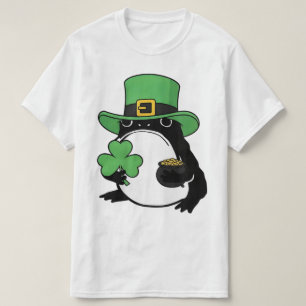 Chagrijnige kikker Japanse St. Patrick's Dag Klave T-shirt
