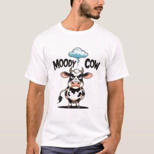 Chagrijnige Koe Grappige Korrige Koe Cartoon T-shirt