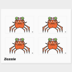 Chagrijnige Krab Grappige Sticker