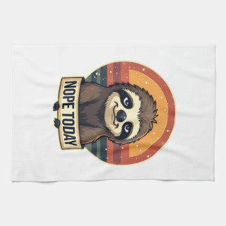 Chagrijnige Luiaard Vintage Grappig Retro Shirt On Theedoek